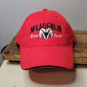 Dodge Ram Tough Hat Red Adult Velcro Back